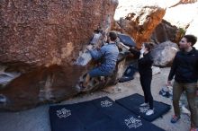 Bouldering in Hueco Tanks on 01/26/2020 with Blue Lizard Climbing and Yoga

Filename: SRM_20200126_1118460.jpg
Aperture: f/6.3
Shutter Speed: 1/200
Body: Canon EOS-1D Mark II
Lens: Canon EF 16-35mm f/2.8 L