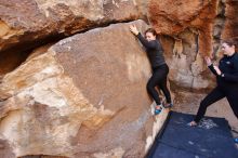 Bouldering in Hueco Tanks on 01/26/2020 with Blue Lizard Climbing and Yoga

Filename: SRM_20200126_1122590.jpg
Aperture: f/4.5
Shutter Speed: 1/200
Body: Canon EOS-1D Mark II
Lens: Canon EF 16-35mm f/2.8 L