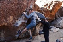 Bouldering in Hueco Tanks on 01/26/2020 with Blue Lizard Climbing and Yoga

Filename: SRM_20200126_1124520.jpg
Aperture: f/7.1
Shutter Speed: 1/200
Body: Canon EOS-1D Mark II
Lens: Canon EF 16-35mm f/2.8 L