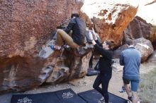 Bouldering in Hueco Tanks on 01/26/2020 with Blue Lizard Climbing and Yoga

Filename: SRM_20200126_1125030.jpg
Aperture: f/5.6
Shutter Speed: 1/200
Body: Canon EOS-1D Mark II
Lens: Canon EF 16-35mm f/2.8 L