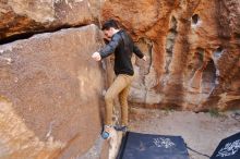 Bouldering in Hueco Tanks on 01/26/2020 with Blue Lizard Climbing and Yoga

Filename: SRM_20200126_1129140.jpg
Aperture: f/4.0
Shutter Speed: 1/250
Body: Canon EOS-1D Mark II
Lens: Canon EF 16-35mm f/2.8 L