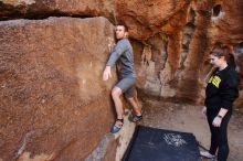 Bouldering in Hueco Tanks on 01/26/2020 with Blue Lizard Climbing and Yoga

Filename: SRM_20200126_1131320.jpg
Aperture: f/5.0
Shutter Speed: 1/250
Body: Canon EOS-1D Mark II
Lens: Canon EF 16-35mm f/2.8 L