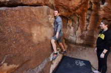 Bouldering in Hueco Tanks on 01/26/2020 with Blue Lizard Climbing and Yoga

Filename: SRM_20200126_1132120.jpg
Aperture: f/5.0
Shutter Speed: 1/250
Body: Canon EOS-1D Mark II
Lens: Canon EF 16-35mm f/2.8 L