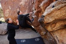 Bouldering in Hueco Tanks on 01/26/2020 with Blue Lizard Climbing and Yoga

Filename: SRM_20200126_1133050.jpg
Aperture: f/6.3
Shutter Speed: 1/250
Body: Canon EOS-1D Mark II
Lens: Canon EF 16-35mm f/2.8 L