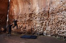 Bouldering in Hueco Tanks on 01/26/2020 with Blue Lizard Climbing and Yoga

Filename: SRM_20200126_1217550.jpg
Aperture: f/4.0
Shutter Speed: 1/125
Body: Canon EOS-1D Mark II
Lens: Canon EF 16-35mm f/2.8 L