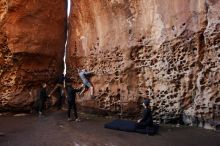 Bouldering in Hueco Tanks on 01/26/2020 with Blue Lizard Climbing and Yoga

Filename: SRM_20200126_1224330.jpg
Aperture: f/4.0
Shutter Speed: 1/125
Body: Canon EOS-1D Mark II
Lens: Canon EF 16-35mm f/2.8 L