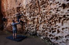 Bouldering in Hueco Tanks on 01/26/2020 with Blue Lizard Climbing and Yoga

Filename: SRM_20200126_1226090.jpg
Aperture: f/4.0
Shutter Speed: 1/125
Body: Canon EOS-1D Mark II
Lens: Canon EF 16-35mm f/2.8 L