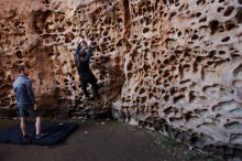 Bouldering in Hueco Tanks on 01/26/2020 with Blue Lizard Climbing and Yoga

Filename: SRM_20200126_1226350.jpg
Aperture: f/3.5
Shutter Speed: 1/125
Body: Canon EOS-1D Mark II
Lens: Canon EF 16-35mm f/2.8 L