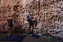 Bouldering in Hueco Tanks on 01/26/2020 with Blue Lizard Climbing and Yoga

Filename: SRM_20200126_1231280.jpg
Aperture: f/3.5
Shutter Speed: 1/125
Body: Canon EOS-1D Mark II
Lens: Canon EF 16-35mm f/2.8 L