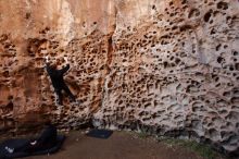 Bouldering in Hueco Tanks on 01/26/2020 with Blue Lizard Climbing and Yoga

Filename: SRM_20200126_1242000.jpg
Aperture: f/3.5
Shutter Speed: 1/125
Body: Canon EOS-1D Mark II
Lens: Canon EF 16-35mm f/2.8 L