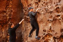 Bouldering in Hueco Tanks on 01/26/2020 with Blue Lizard Climbing and Yoga

Filename: SRM_20200126_1253190.jpg
Aperture: f/2.8
Shutter Speed: 1/125
Body: Canon EOS-1D Mark II
Lens: Canon EF 50mm f/1.8 II