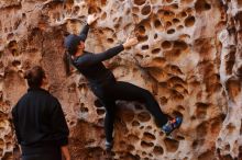 Bouldering in Hueco Tanks on 01/26/2020 with Blue Lizard Climbing and Yoga

Filename: SRM_20200126_1301171.jpg
Aperture: f/3.2
Shutter Speed: 1/125
Body: Canon EOS-1D Mark II
Lens: Canon EF 50mm f/1.8 II