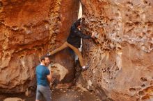 Bouldering in Hueco Tanks on 01/26/2020 with Blue Lizard Climbing and Yoga

Filename: SRM_20200126_1317400.jpg
Aperture: f/2.8
Shutter Speed: 1/125
Body: Canon EOS-1D Mark II
Lens: Canon EF 50mm f/1.8 II