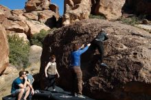 Bouldering in Hueco Tanks on 01/26/2020 with Blue Lizard Climbing and Yoga

Filename: SRM_20200126_1418230.jpg
Aperture: f/8.0
Shutter Speed: 1/400
Body: Canon EOS-1D Mark II
Lens: Canon EF 16-35mm f/2.8 L