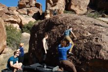 Bouldering in Hueco Tanks on 01/26/2020 with Blue Lizard Climbing and Yoga

Filename: SRM_20200126_1420430.jpg
Aperture: f/8.0
Shutter Speed: 1/400
Body: Canon EOS-1D Mark II
Lens: Canon EF 16-35mm f/2.8 L