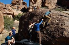 Bouldering in Hueco Tanks on 01/26/2020 with Blue Lizard Climbing and Yoga

Filename: SRM_20200126_1420530.jpg
Aperture: f/8.0
Shutter Speed: 1/400
Body: Canon EOS-1D Mark II
Lens: Canon EF 16-35mm f/2.8 L