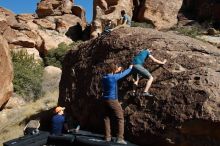 Bouldering in Hueco Tanks on 01/26/2020 with Blue Lizard Climbing and Yoga

Filename: SRM_20200126_1421340.jpg
Aperture: f/8.0
Shutter Speed: 1/400
Body: Canon EOS-1D Mark II
Lens: Canon EF 16-35mm f/2.8 L