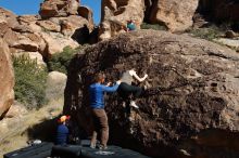 Bouldering in Hueco Tanks on 01/26/2020 with Blue Lizard Climbing and Yoga

Filename: SRM_20200126_1423320.jpg
Aperture: f/8.0
Shutter Speed: 1/400
Body: Canon EOS-1D Mark II
Lens: Canon EF 16-35mm f/2.8 L