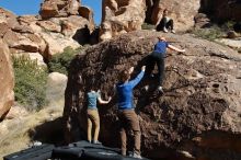 Bouldering in Hueco Tanks on 01/26/2020 with Blue Lizard Climbing and Yoga

Filename: SRM_20200126_1427450.jpg
Aperture: f/7.1
Shutter Speed: 1/400
Body: Canon EOS-1D Mark II
Lens: Canon EF 16-35mm f/2.8 L