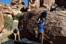 Bouldering in Hueco Tanks on 01/26/2020 with Blue Lizard Climbing and Yoga

Filename: SRM_20200126_1428450.jpg
Aperture: f/7.1
Shutter Speed: 1/400
Body: Canon EOS-1D Mark II
Lens: Canon EF 16-35mm f/2.8 L