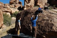 Bouldering in Hueco Tanks on 01/26/2020 with Blue Lizard Climbing and Yoga

Filename: SRM_20200126_1428540.jpg
Aperture: f/8.0
Shutter Speed: 1/400
Body: Canon EOS-1D Mark II
Lens: Canon EF 16-35mm f/2.8 L