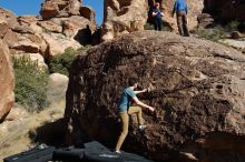 Bouldering in Hueco Tanks on 01/26/2020 with Blue Lizard Climbing and Yoga

Filename: SRM_20200126_1429370.jpg
Aperture: f/8.0
Shutter Speed: 1/400
Body: Canon EOS-1D Mark II
Lens: Canon EF 16-35mm f/2.8 L