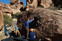 Bouldering in Hueco Tanks on 01/26/2020 with Blue Lizard Climbing and Yoga

Filename: SRM_20200126_1444490.jpg
Aperture: f/9.0
Shutter Speed: 1/400
Body: Canon EOS-1D Mark II
Lens: Canon EF 16-35mm f/2.8 L