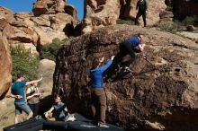 Bouldering in Hueco Tanks on 01/26/2020 with Blue Lizard Climbing and Yoga

Filename: SRM_20200126_1447310.jpg
Aperture: f/9.0
Shutter Speed: 1/400
Body: Canon EOS-1D Mark II
Lens: Canon EF 16-35mm f/2.8 L