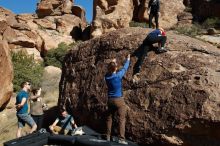 Bouldering in Hueco Tanks on 01/26/2020 with Blue Lizard Climbing and Yoga

Filename: SRM_20200126_1447500.jpg
Aperture: f/8.0
Shutter Speed: 1/400
Body: Canon EOS-1D Mark II
Lens: Canon EF 16-35mm f/2.8 L