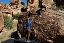 Bouldering in Hueco Tanks on 01/26/2020 with Blue Lizard Climbing and Yoga

Filename: SRM_20200126_1451500.jpg
Aperture: f/8.0
Shutter Speed: 1/400
Body: Canon EOS-1D Mark II
Lens: Canon EF 16-35mm f/2.8 L