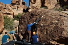 Bouldering in Hueco Tanks on 01/26/2020 with Blue Lizard Climbing and Yoga

Filename: SRM_20200126_1510450.jpg
Aperture: f/9.0
Shutter Speed: 1/400
Body: Canon EOS-1D Mark II
Lens: Canon EF 16-35mm f/2.8 L