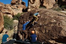 Bouldering in Hueco Tanks on 01/26/2020 with Blue Lizard Climbing and Yoga

Filename: SRM_20200126_1512120.jpg
Aperture: f/10.0
Shutter Speed: 1/400
Body: Canon EOS-1D Mark II
Lens: Canon EF 16-35mm f/2.8 L