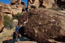 Bouldering in Hueco Tanks on 01/26/2020 with Blue Lizard Climbing and Yoga

Filename: SRM_20200126_1518440.jpg
Aperture: f/9.0
Shutter Speed: 1/400
Body: Canon EOS-1D Mark II
Lens: Canon EF 16-35mm f/2.8 L