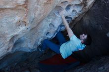 Bouldering in Hueco Tanks on 01/27/2020 with Blue Lizard Climbing and Yoga

Filename: SRM_20200127_1047180.jpg
Aperture: f/5.6
Shutter Speed: 1/250
Body: Canon EOS-1D Mark II
Lens: Canon EF 16-35mm f/2.8 L