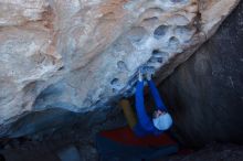 Bouldering in Hueco Tanks on 01/27/2020 with Blue Lizard Climbing and Yoga

Filename: SRM_20200127_1048200.jpg
Aperture: f/5.0
Shutter Speed: 1/250
Body: Canon EOS-1D Mark II
Lens: Canon EF 16-35mm f/2.8 L