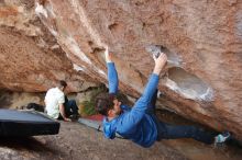 Bouldering in Hueco Tanks on 01/27/2020 with Blue Lizard Climbing and Yoga

Filename: SRM_20200127_1105270.jpg
Aperture: f/6.3
Shutter Speed: 1/250
Body: Canon EOS-1D Mark II
Lens: Canon EF 16-35mm f/2.8 L