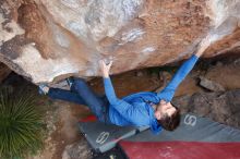 Bouldering in Hueco Tanks on 01/27/2020 with Blue Lizard Climbing and Yoga

Filename: SRM_20200127_1111410.jpg
Aperture: f/5.6
Shutter Speed: 1/250
Body: Canon EOS-1D Mark II
Lens: Canon EF 16-35mm f/2.8 L