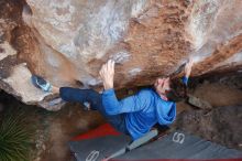 Bouldering in Hueco Tanks on 01/27/2020 with Blue Lizard Climbing and Yoga

Filename: SRM_20200127_1111510.jpg
Aperture: f/5.6
Shutter Speed: 1/250
Body: Canon EOS-1D Mark II
Lens: Canon EF 16-35mm f/2.8 L