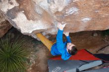 Bouldering in Hueco Tanks on 01/27/2020 with Blue Lizard Climbing and Yoga

Filename: SRM_20200127_1113281.jpg
Aperture: f/5.0
Shutter Speed: 1/250
Body: Canon EOS-1D Mark II
Lens: Canon EF 16-35mm f/2.8 L