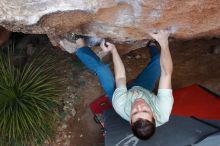 Bouldering in Hueco Tanks on 01/27/2020 with Blue Lizard Climbing and Yoga

Filename: SRM_20200127_1114270.jpg
Aperture: f/5.6
Shutter Speed: 1/250
Body: Canon EOS-1D Mark II
Lens: Canon EF 16-35mm f/2.8 L