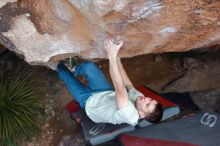 Bouldering in Hueco Tanks on 01/27/2020 with Blue Lizard Climbing and Yoga

Filename: SRM_20200127_1114330.jpg
Aperture: f/5.6
Shutter Speed: 1/250
Body: Canon EOS-1D Mark II
Lens: Canon EF 16-35mm f/2.8 L