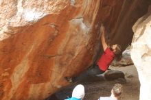 Bouldering in Hueco Tanks on 01/27/2020 with Blue Lizard Climbing and Yoga

Filename: SRM_20200127_1130580.jpg
Aperture: f/4.5
Shutter Speed: 1/250
Body: Canon EOS-1D Mark II
Lens: Canon EF 50mm f/1.8 II