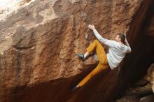 Bouldering in Hueco Tanks on 01/27/2020 with Blue Lizard Climbing and Yoga

Filename: SRM_20200127_1136050.jpg
Aperture: f/6.3
Shutter Speed: 1/320
Body: Canon EOS-1D Mark II
Lens: Canon EF 50mm f/1.8 II