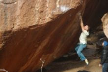 Bouldering in Hueco Tanks on 01/27/2020 with Blue Lizard Climbing and Yoga

Filename: SRM_20200127_1144290.jpg
Aperture: f/4.0
Shutter Speed: 1/320
Body: Canon EOS-1D Mark II
Lens: Canon EF 50mm f/1.8 II