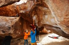 Bouldering in Hueco Tanks on 01/27/2020 with Blue Lizard Climbing and Yoga

Filename: SRM_20200127_1159410.jpg
Aperture: f/3.2
Shutter Speed: 1/320
Body: Canon EOS-1D Mark II
Lens: Canon EF 16-35mm f/2.8 L