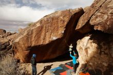 Bouldering in Hueco Tanks on 01/27/2020 with Blue Lizard Climbing and Yoga

Filename: SRM_20200127_1202220.jpg
Aperture: f/8.0
Shutter Speed: 1/500
Body: Canon EOS-1D Mark II
Lens: Canon EF 16-35mm f/2.8 L