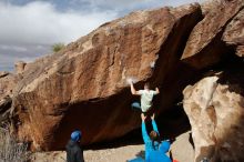 Bouldering in Hueco Tanks on 01/27/2020 with Blue Lizard Climbing and Yoga

Filename: SRM_20200127_1203000.jpg
Aperture: f/9.0
Shutter Speed: 1/500
Body: Canon EOS-1D Mark II
Lens: Canon EF 16-35mm f/2.8 L