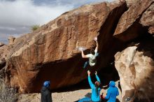 Bouldering in Hueco Tanks on 01/27/2020 with Blue Lizard Climbing and Yoga

Filename: SRM_20200127_1203020.jpg
Aperture: f/9.0
Shutter Speed: 1/500
Body: Canon EOS-1D Mark II
Lens: Canon EF 16-35mm f/2.8 L