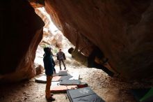 Bouldering in Hueco Tanks on 01/27/2020 with Blue Lizard Climbing and Yoga

Filename: SRM_20200127_1214130.jpg
Aperture: f/5.6
Shutter Speed: 1/250
Body: Canon EOS-1D Mark II
Lens: Canon EF 16-35mm f/2.8 L