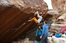 Bouldering in Hueco Tanks on 01/27/2020 with Blue Lizard Climbing and Yoga

Filename: SRM_20200127_1238330.jpg
Aperture: f/6.3
Shutter Speed: 1/250
Body: Canon EOS-1D Mark II
Lens: Canon EF 16-35mm f/2.8 L